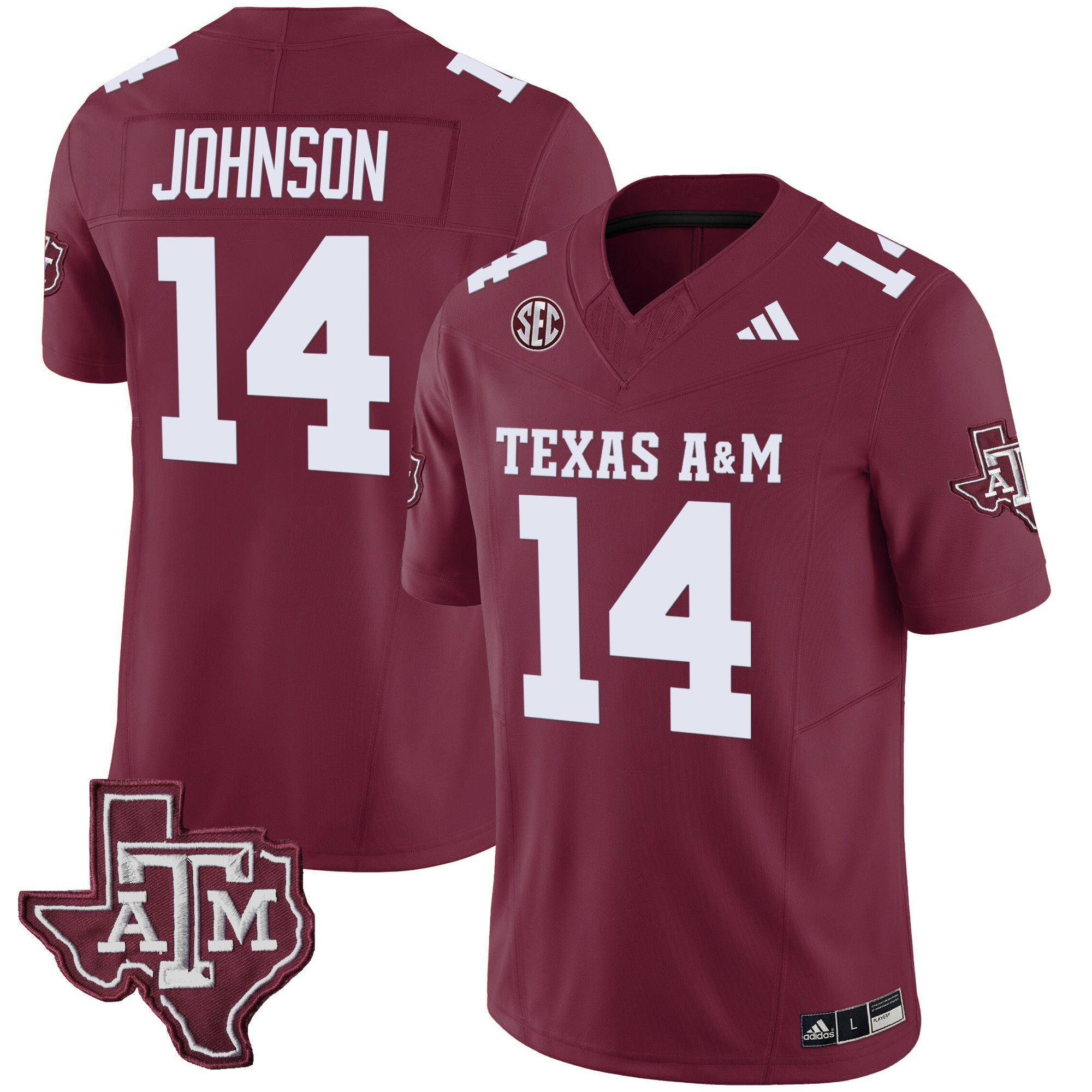 Men Texas A&M Aggies #14 Johnson Red 2024 Vapor Limited NCAA Jersey style 1->indianapolis colts->NFL Jersey